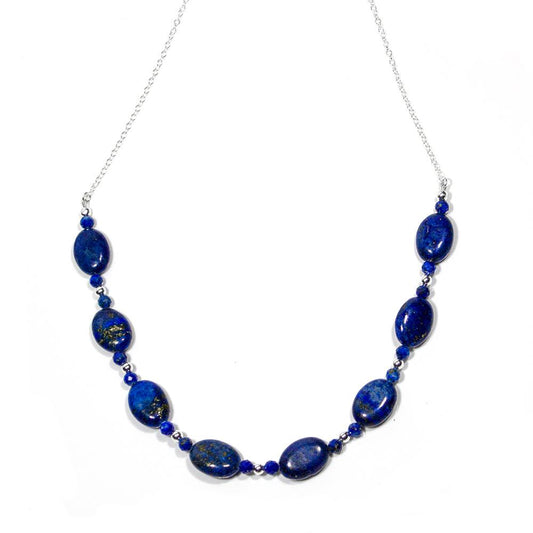 Lapis Lazuli U Sterling Silver Necklace