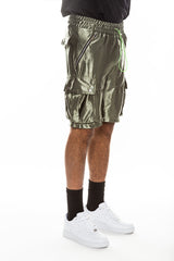 Satin Cargo Shorts