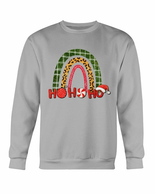 HO HO HO Rainbow Santa Christmas Sweatshirt