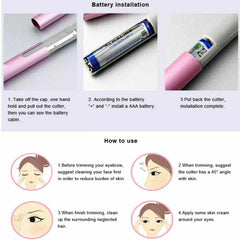 Portable Electric Epilator Eyebrow Remover Shaving Facial Hair Trimmer