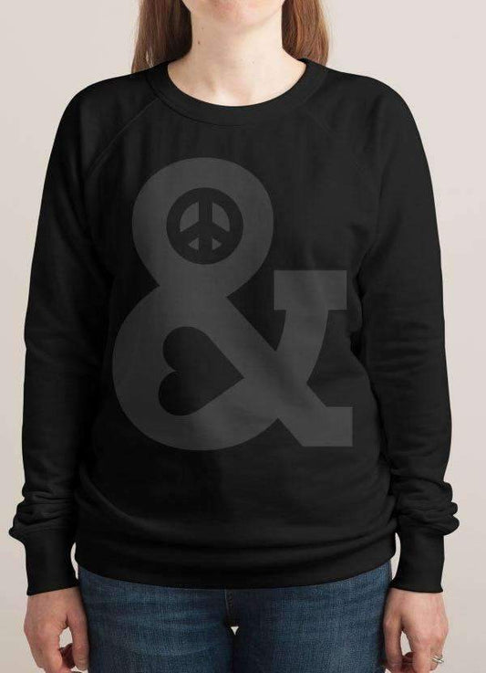 PEACE AND LOVE WOMEN SWEAT SHIRT