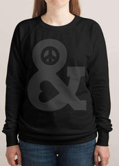 PEACE AND LOVE WOMEN SWEAT SHIRT