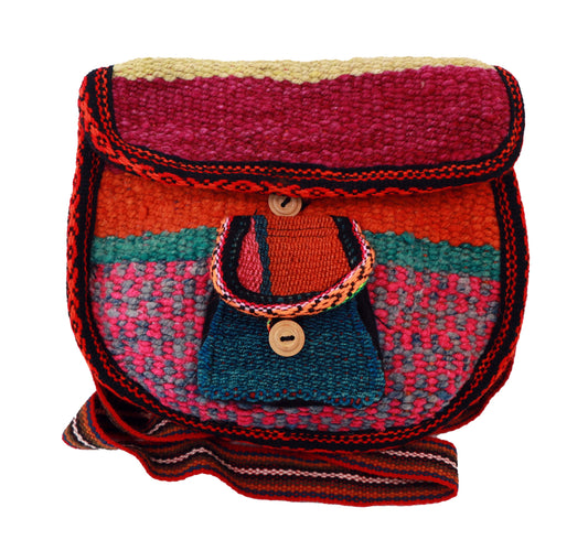 Artisan Woven, Button Crossbody Bag