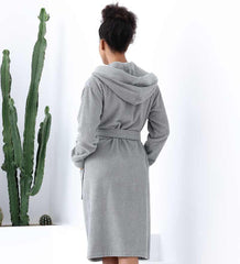 Women's Hooded Turkish Cotton Terry Cloth Robe