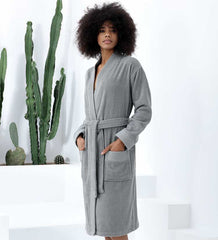 Women's Turkish Cotton Terry Kimono Robe - Luxurious Terry Cloth