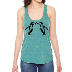 Penguin high five racerback