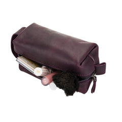 Thayne Cow Leather Makeup Bag for Women