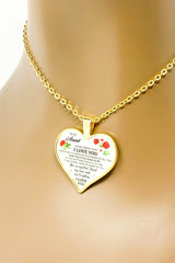 Necklace - To My Aunt, I Love You Heart Keepsake