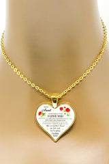 Necklace - To My Aunt, I Love You Heart Keepsake