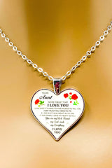 Necklace - To My Aunt, I Love You Heart Keepsake