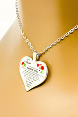 Necklace - To My Aunt, I Love You Heart Keepsake