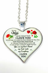 Necklace - To My Wife, I Love You Heart Keepsake