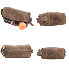 Thayne Cow Leather Makeup Bag for Women