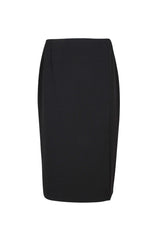 Tahari ASL Mid Waist Zipper Back Solid Crepe Skirt