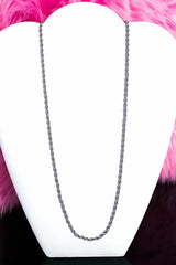 Necklace - Unisex Rope Chain Silver