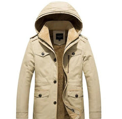 Mens Hooded Military Style Coat