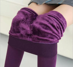 Women‚Äôs Fleece Leggings High Waist Stretchy Warm Leggings One Size