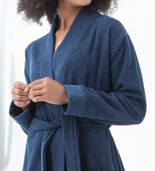 Women's Turkish Cotton Terry Kimono Robe - Luxurious Terry Cloth