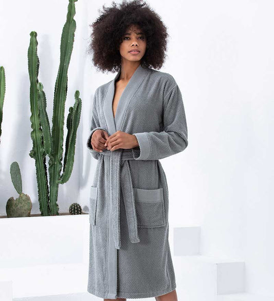 Women's Turkish Cotton Terry Kimono Robe - Luxurious Terry Cloth