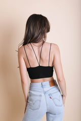 Y-Neck Plunge Crop Top